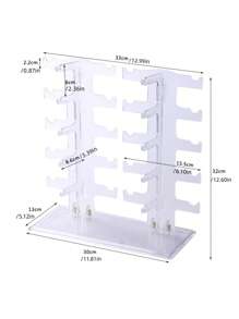 1入組透明眼鏡收納便攜眼鏡展示架 - 無色 - 查看 3