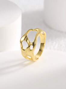 Charm-In Nhẫn rỗng không đối xứng - Vàng - Xem 1