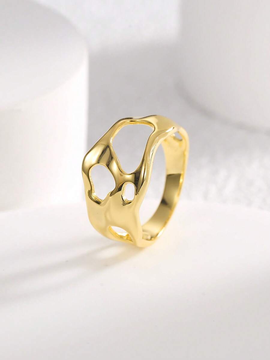 Charm-In Nhẫn rỗng không đối xứng - Vàng - Xem 1