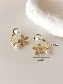 Hoa & Đồ trang trí Ngọc Trai giả Jackets bông tai - Nhiều màu - Xem 3