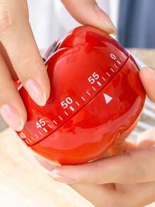 1入組塑料計時器創意番茄設計廚房用電子秒錶計時器 - 紅色 - 查看 2