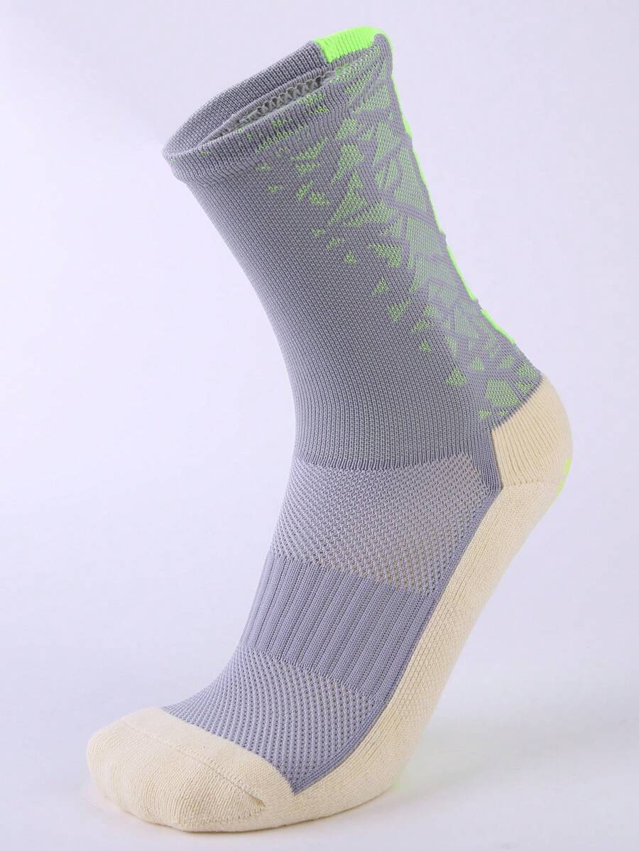 Sports Outdoor 1pair Thicken Anti-Slip Athletic Socks For Soccer - Grey - View 1