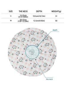 1pc Cat Print Pet Recovery Collar For Cat And Dog For Prevent Licking - Multicolor - View 4