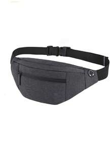 1pc Waterproof Running Waist Bag - Dark Grey - View 1