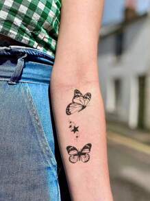 STARTTOOS 9sheets Butterfly Pattern Tattoo Sticker Y2k Temporary Tattoos