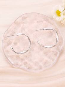 2 cặp/bộ Bông tai dạng vòng có ren thời trang cho nữ - Nhiều màu - Xem 4