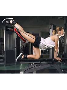 1 pieza negro poliéster tira tobillera - Negro - Ver 7