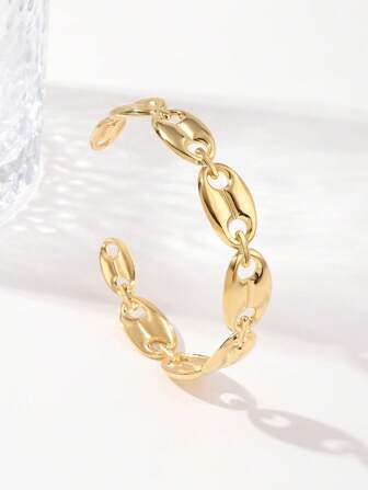 1 pièce Bracelet mode en acier inoxydable à chaîne pour femme pour quotidien