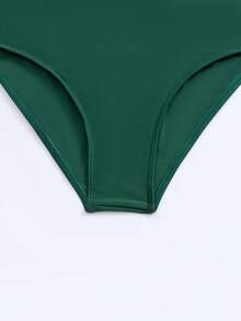 熱帶圖案褶邊連體泳衣附沙灘裙