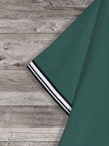 Manfinity Homme Men Horse Print Striped Trim Tee - Green - View 3