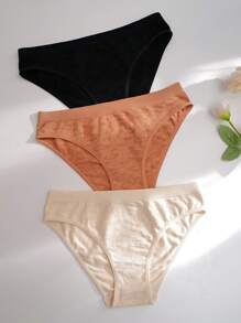 3入組素色簡約風素色內褲