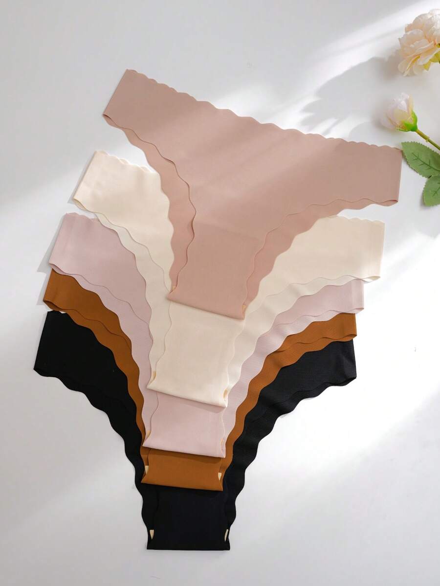 5 条装 扇贝边性感内裤套装