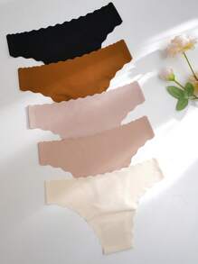 5 条装 扇贝边性感内裤套装