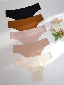 5 条装 扇贝边性感内裤套装