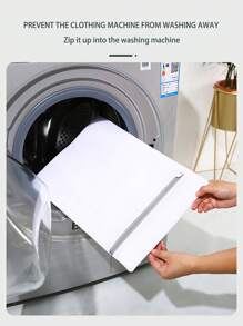 1pc Portable Pet Mesh Laundry Bag For Dog And Cat For Cleaning - Grey - View 6