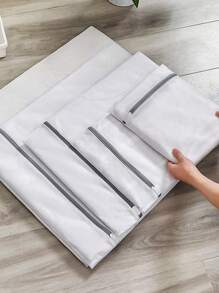 1pc Portable Pet Mesh Laundry Bag For Dog And Cat For Cleaning - Grey - View 7