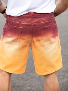 Manfinity Homme Loose-Fit Men's Ombre Bermuda Shorts - Multicolor - View 2