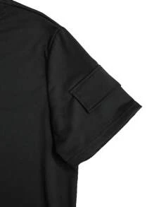 Manfinity Hypemode Bộ hai mảnh Nam Dây kéo Túi màu trơn Giải trí - màu đen - Xem 3