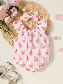 Bodysuits Em bé Thú vật Tất cả trên in - trắng - Xem 1