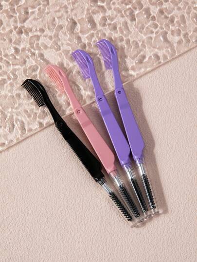 2 peines de pestañas portátiles 2 en 1, peines para cejas, dientes plegables de acero inoxidable, cepillos para cejas, cepillos para rímel, carrete para cejas, cepillos de aseo, herramienta de maquillaje, tamaño pequeño, fácil de llevar al exterior, negro y rosa,pinceles de maquillaje brochas para maquillaje cepillo maquillaje pincel maquillaje pinceles para maquillaje brochas maquillaje pinceles maquillaje cepillo maquillaje