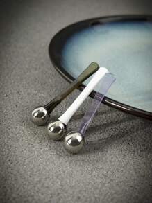 1入組迷你金屬按摩棒眼霜塗抹器棒面膜按摩器滾輪工具 - 白色 - 查看 1