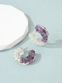 Đôi Thời Trang Polyresin Giả Ngọc Trai Chi Tiết Vòng Đeo Tay Đôi Khuyên Tai Vòng Cho Nữ Trang Trí Hàng Ngày - Nhiều màu - Xem 5