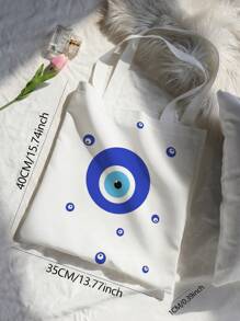 眼睛圖案購物袋休閒