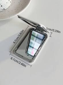 1pc Figure Graphic Foldable Mirror - Black and White - View 4