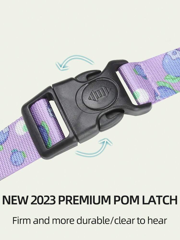 1pc Blueberry Print Pet Harness For Dog For Outdoor - Purple - View 7