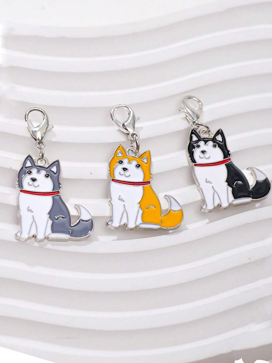 1pc Dog Design Random Pet ID Tag For Dog And Cat For Anti-lost - Multicolor - View 1