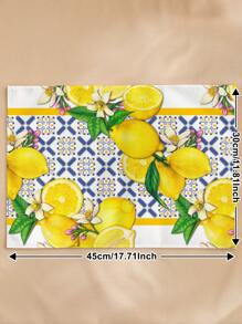 1pc Thảm trải sàn họa tiết chanh - Nhiều màu - Xem 7
