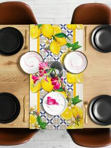 1 pieza Camino de mesa limón patrón - Multicolor - Ver 4