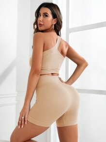 Easithlete 單肩腰部鏤空運動套裝