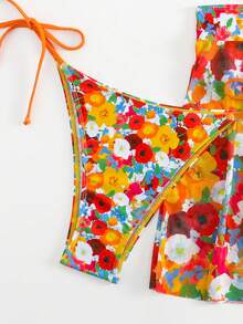 Bộ Bikini Nữ Thắt nút Ren lên Hoa - Nhiều màu - Xem 5