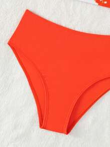 Tankinis Nữ Cà vạt nhuộm - trái cam - Xem 4