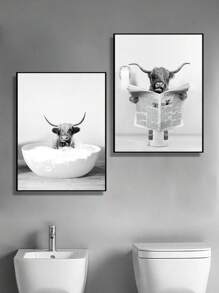 2入組動物印花無框畫 - 彩色 - 查看 2