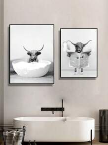 2入組動物印花無框畫 - 彩色 - 查看 5