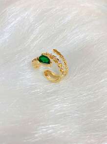 1pc Fashion Copper Rhinestone Decor Ear Cuff For Women For Daily Life Copper Jewelry