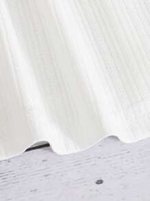 嬰兒男孩實心紋織繩肌肉襯衫 - 白色 - 查看 3