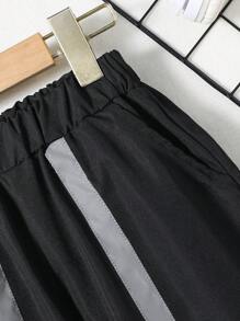 Quần con gái Túi Khối Màu Giải trí - màu đen - Xem 4