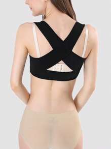 1 Pieza Cinturón Sólido De Poliéster Para El Pecho Y Cinturón Modelador De Cintura Para Entrenador Corporal - Negro - Ver 5