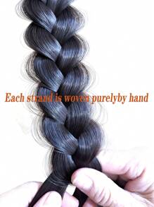Braided Synthetic Hair Headband - Brown - View 3