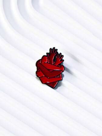 1入組時尚鋅合金手掌細節愛心設計胸針適合女士適用於日常