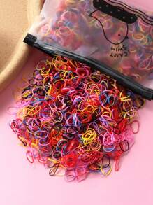 2000 chiếc/gói Dây buộc tóc cao su nhỏ dùng một lần cho nữ, kẹp tóc đuôi ngựa, dây chun buộc tóc, dây chun buộc tóc, dây buộc tóc co giãn, phụ kiện tóc, phụ kiện đội đầu, trang phục thể thao, chạy bộ. - Nhiều màu - Xem 3