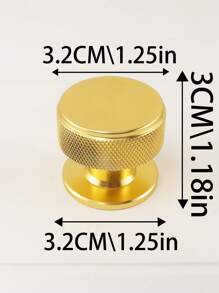 1入組金屬抽屜旋鈕 - 金色 - 查看 3