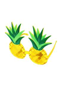 1pc Pineapple Design Party Glasses - Multicolor - View 1