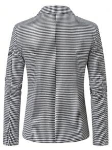 Manfinity Mode 男士千鳥格單釦西裝外套