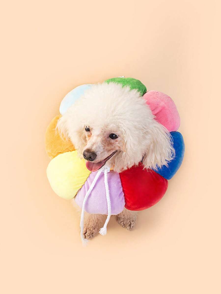 1pc Flower Design Pet Recovery Collar For Dog And Cat For Prevent Licking - Multicolor - View 1