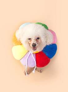 1pc Flower Design Pet Recovery Collar For Dog And Cat For Prevent Licking - Multicolor - View 6