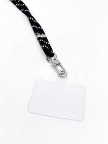 Tira de celular de rayas con tarjeta de conexión - Blanco y Negro - Ver 5